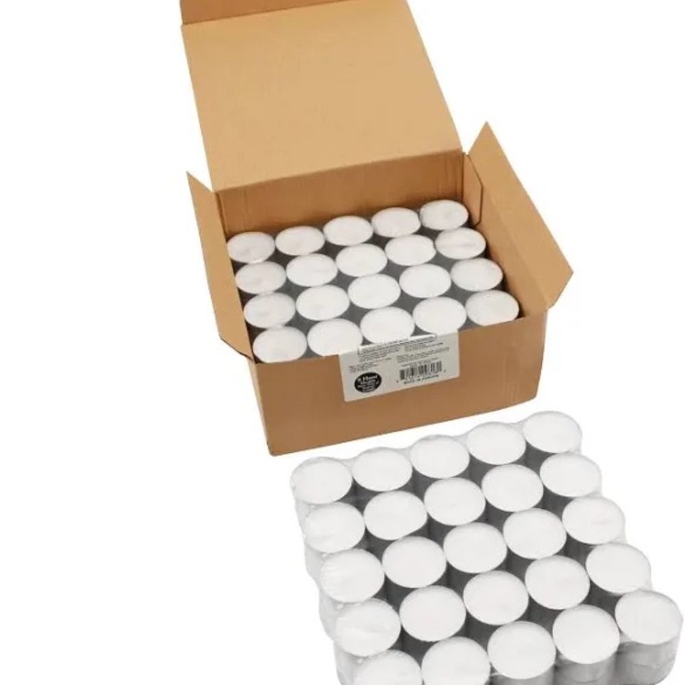 Stonebriar collection made in Europe 8HR tealigths clear cup 48pcs